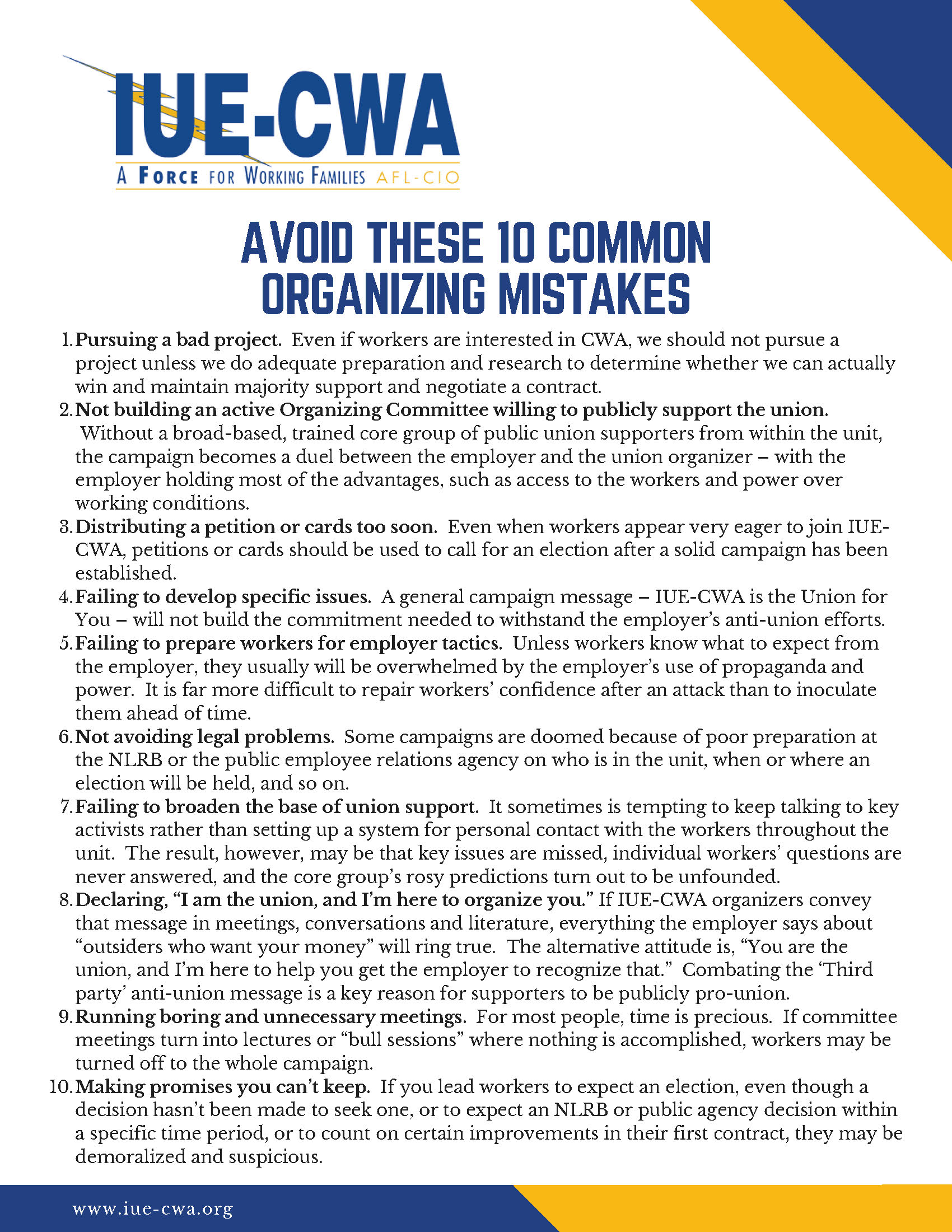Common Organizing Mistakes PDF